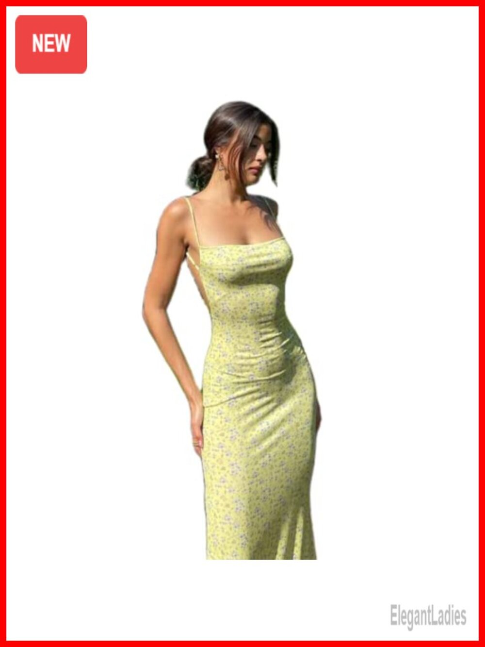 Sleeveless Backless Maxi Dress Floral Print Polyester Blend Ankle Length Party